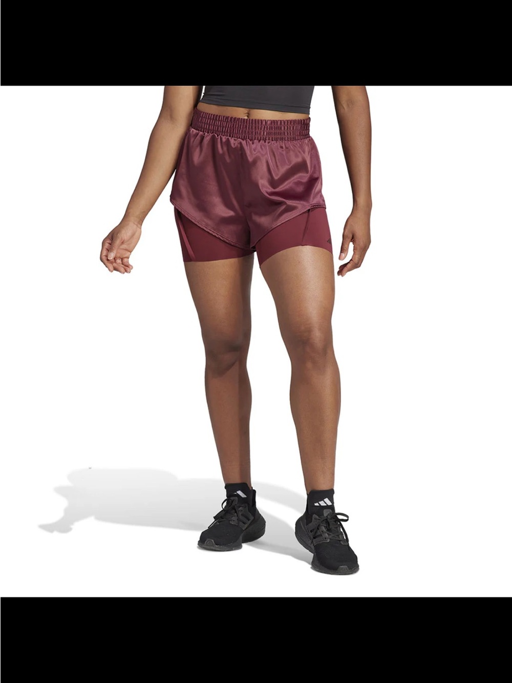 adidas aeroready Burgundy 2-in-1 Athletic Shorts
